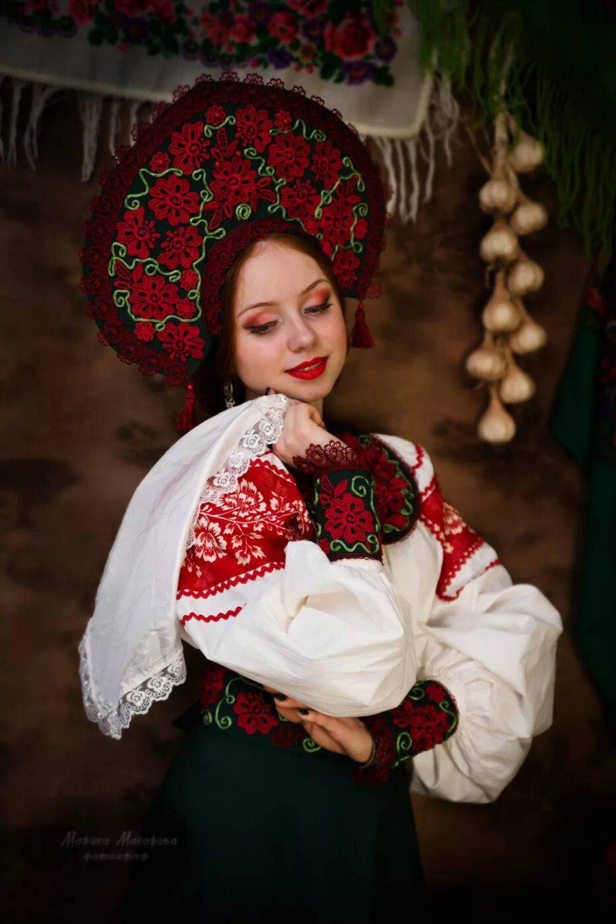 Women in Slavic costumes underwear in Qiqihar
