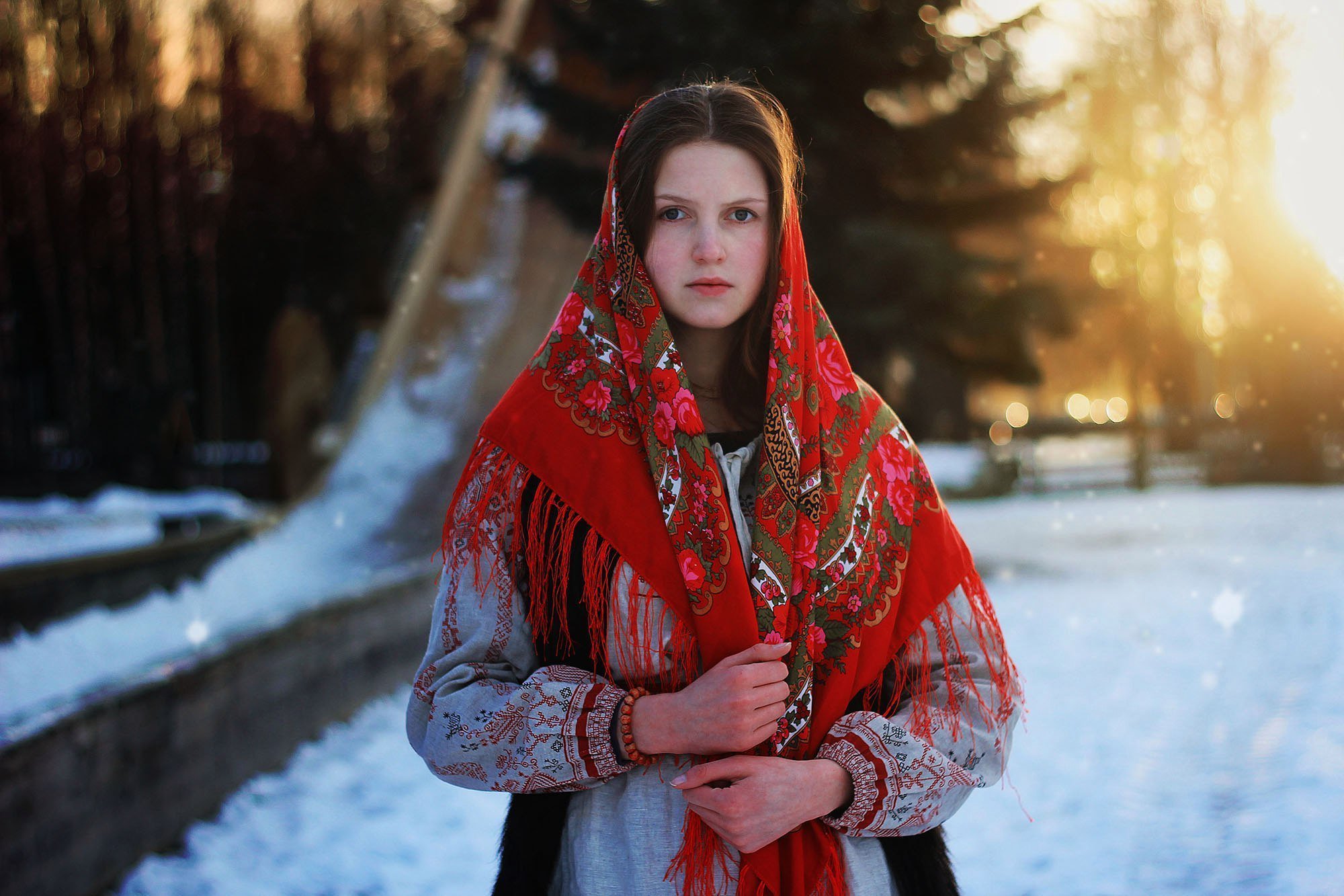 Girls in Slavic costumes in Qiqihar