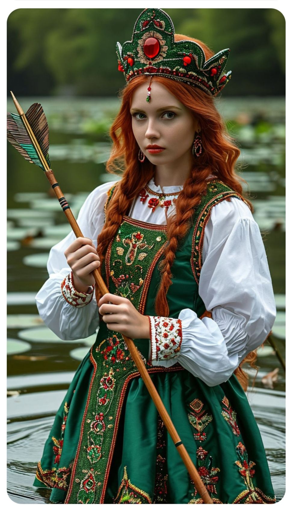 Nude girl Girls in Slavic costumes in Qiqihar